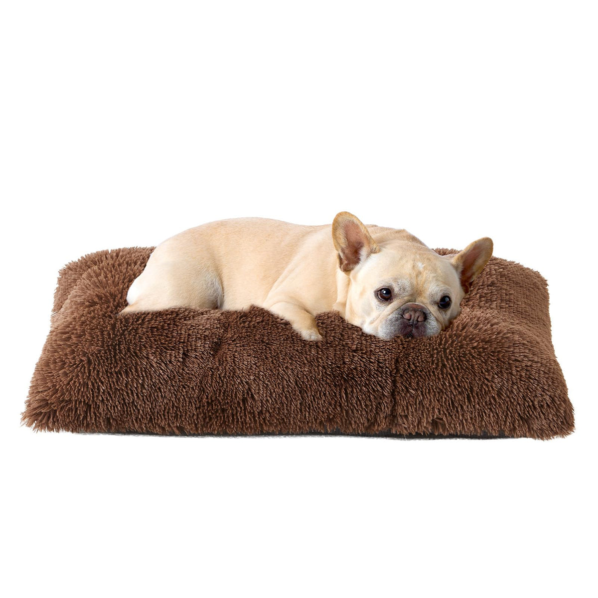 EHEYCIGA Fluffy Dog Crate Bed, Plush Extra Large Dog Pillow, Grey