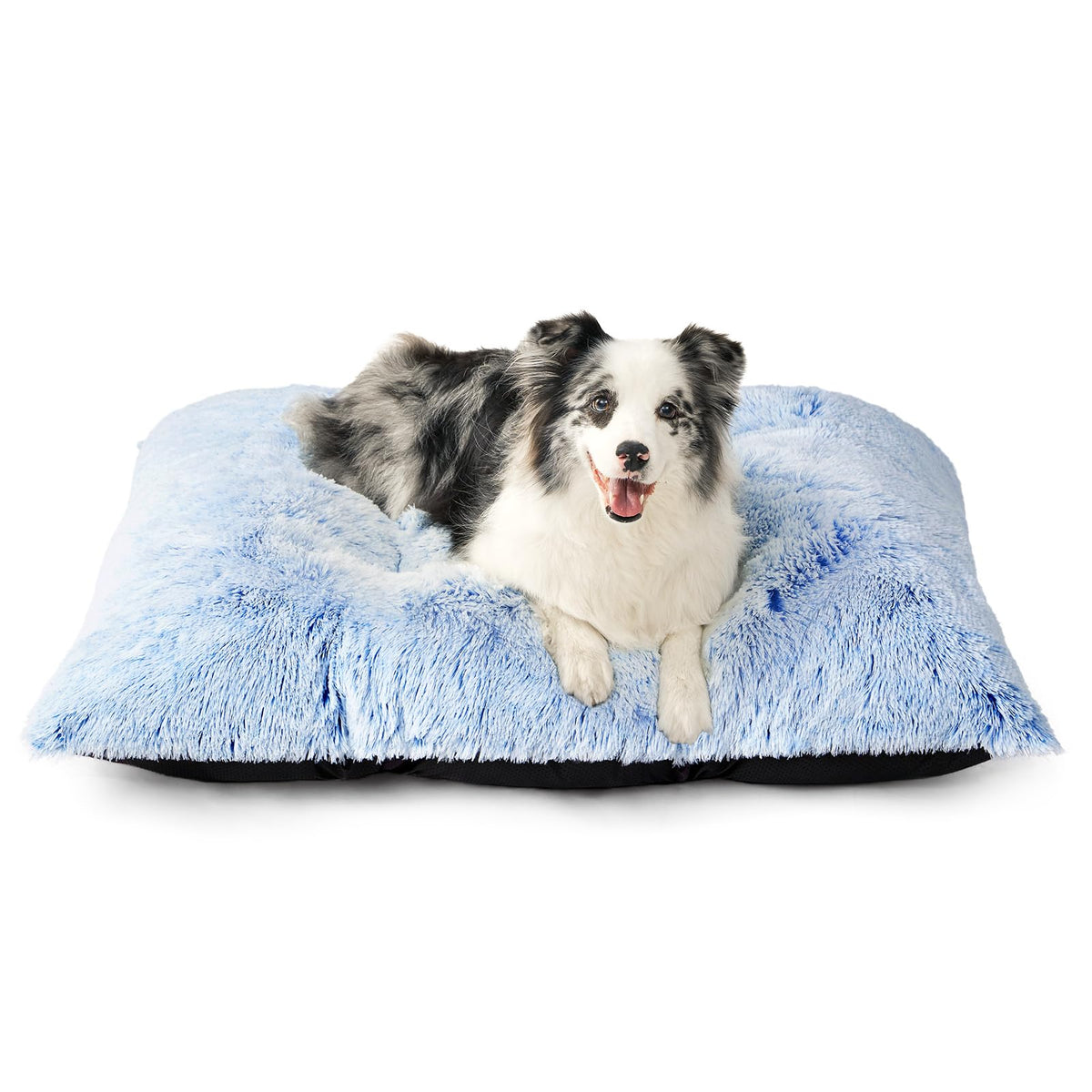 EHEYCIGA Fluffy Dog Crate Bed, Plush Extra Large Dog Pillow, Grey