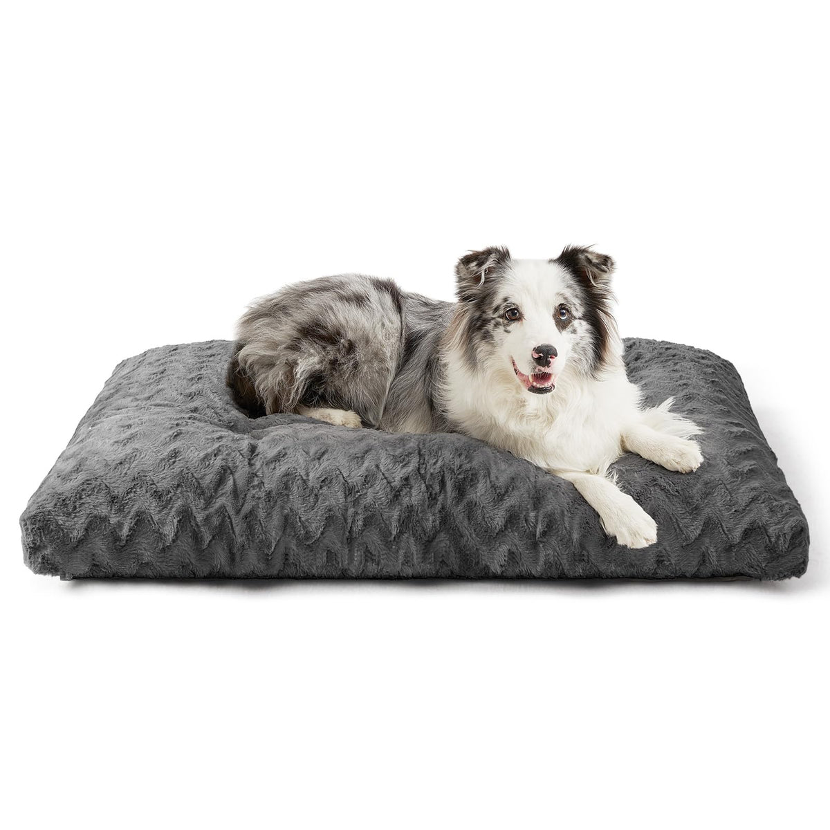 EHEYCIGA Washable Large Dog Bed for Crate, 35x23 Inch Pet Bed, Grey