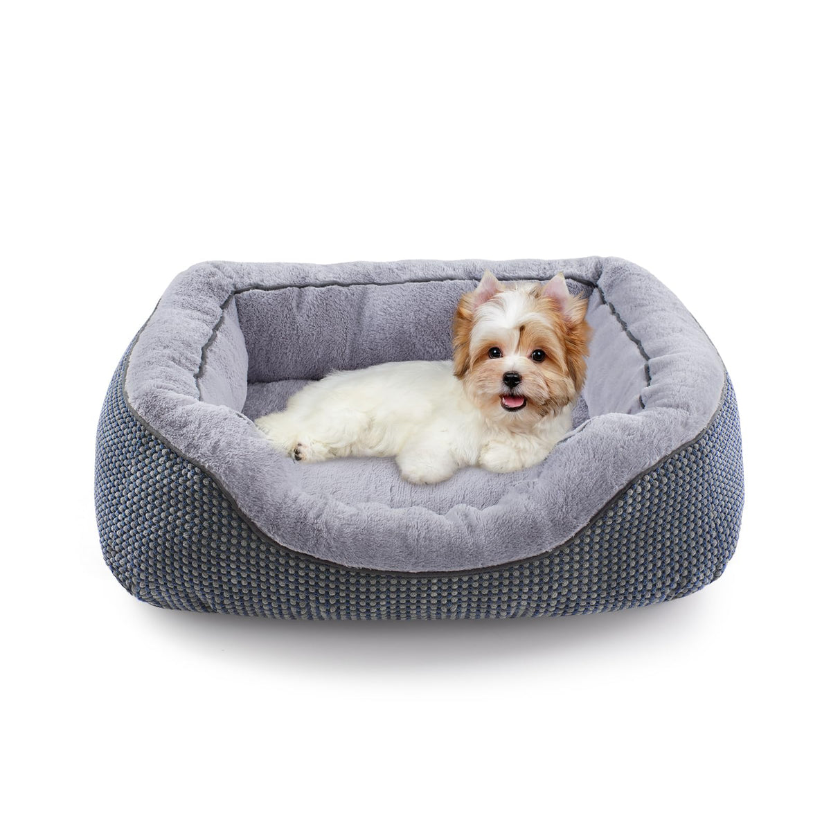 INVENHO Small Dog Bed for Small Dogs, Cat Beds for Indoor Cats Washable, Orthopedic Dog Bed, Warming Soft Calming Sleeping Puppy Bed Durable Pet Bed with Anti-Slip Bottom S(20"x19"x6")