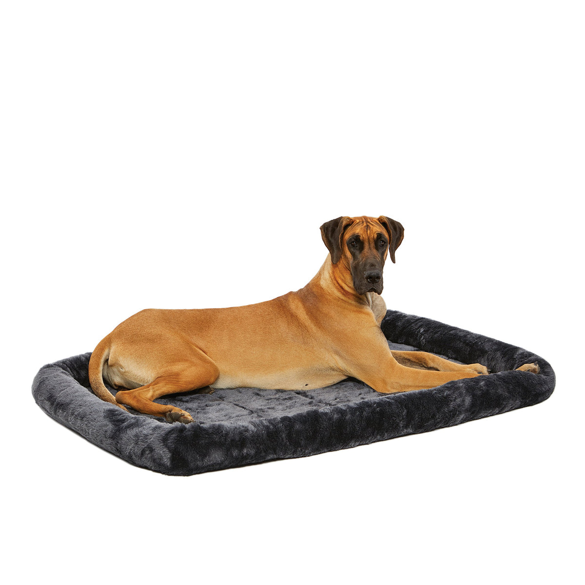 QuietTime by MidWest 24" Dog Crate Bolster Bed, Gray, Small Breeds