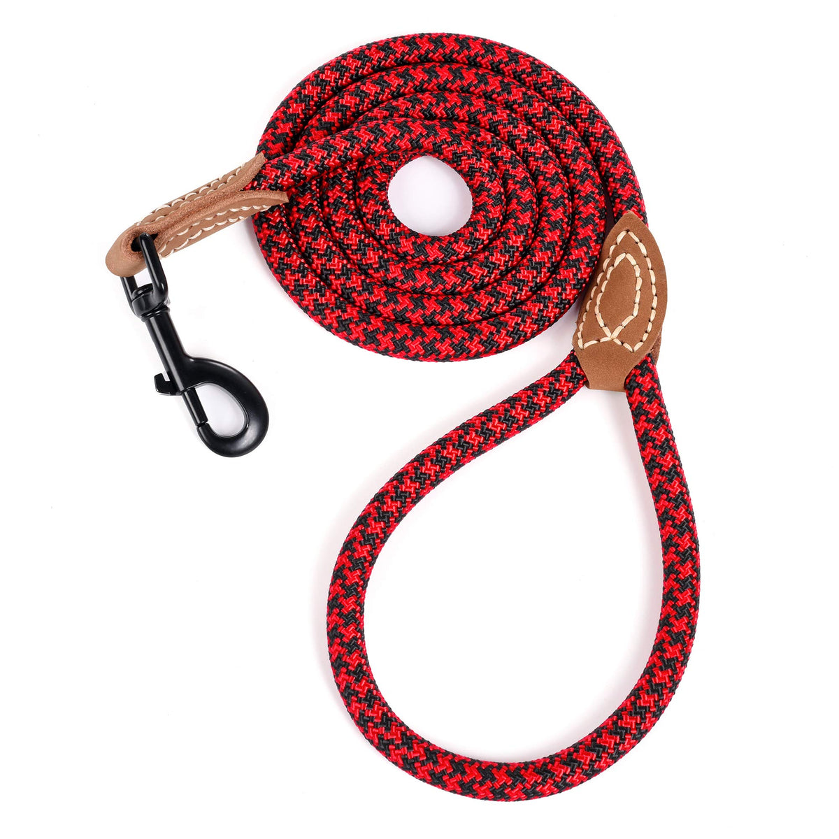 Mile High Life Dog Leash with Genuine Leather-Wrapped Ends, 4/5/6FT
