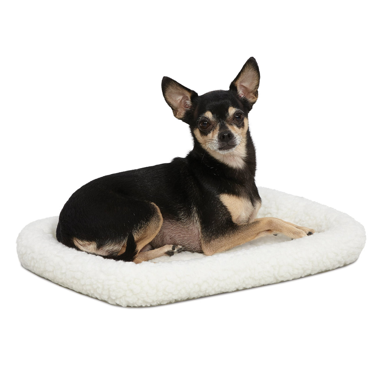 QuietTime by MidWest 24" Dog Crate Bolster Bed, Gray, Small Breeds