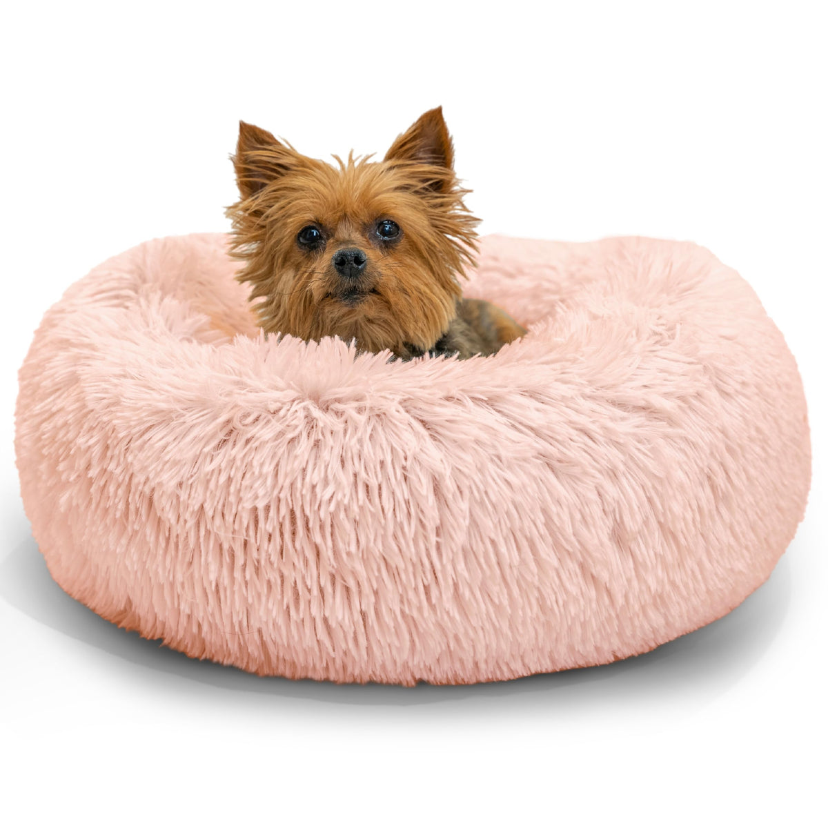 Best Friends by Sheri Original Calming Donut Dog Bed, Oyster, Small, 23"