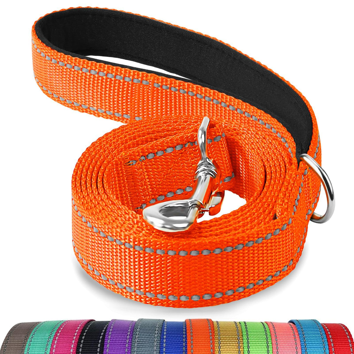 Joytale Dog Leash for Large Dogs that Pull, Double Handle, 6FT, Hot Pink