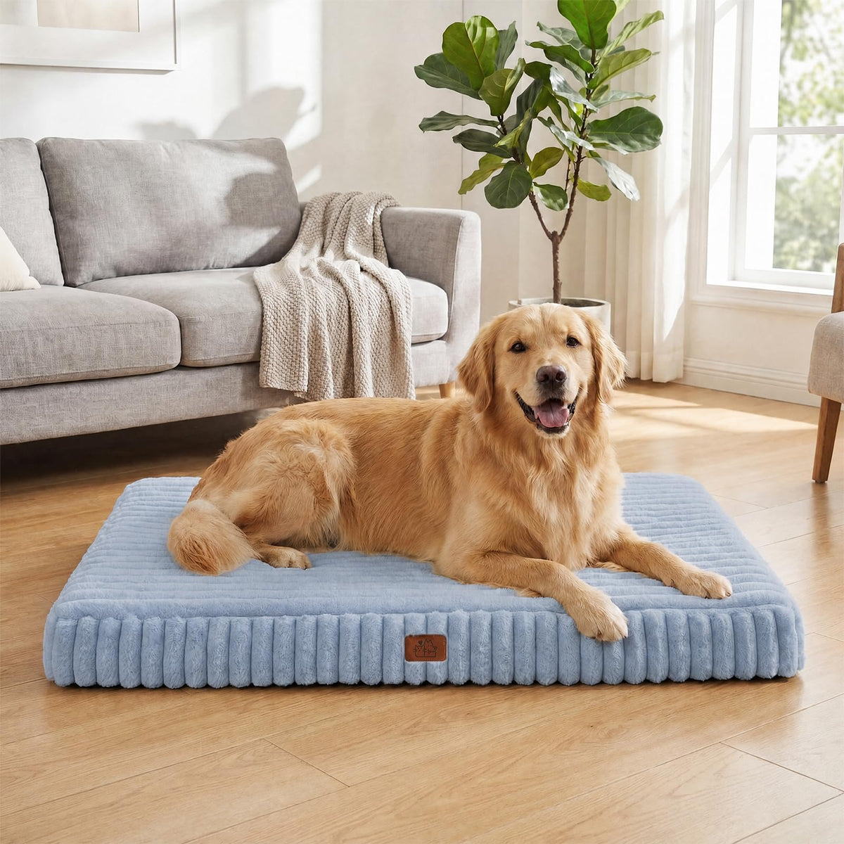 Orthopedic Dog Bed for Large Dog, Waterproof Washable Pet Bed for Crate