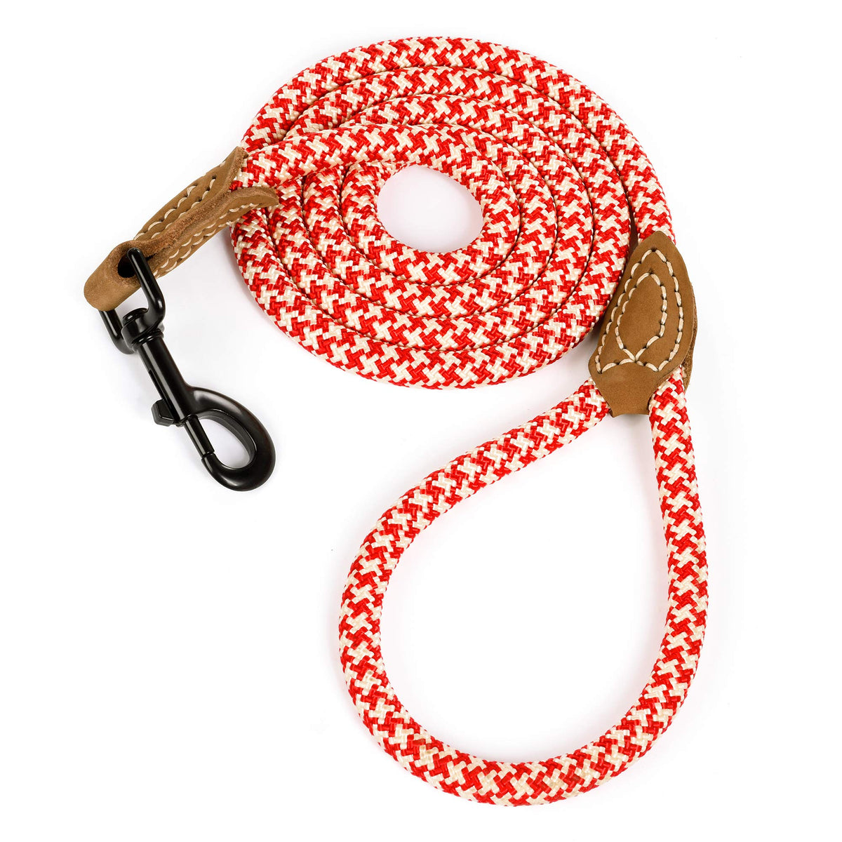 Mile High Life Dog Leash with Genuine Leather-Wrapped Ends, 4/5/6FT