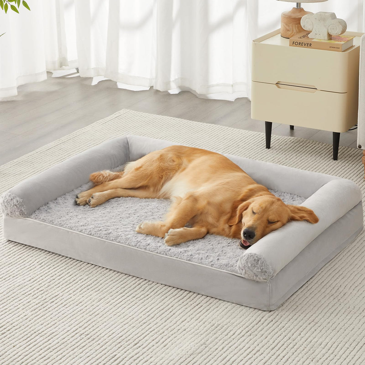 BFPETHOME Orthopedic Washable Large Dog Bed for Senior Dog Comfy Sleep