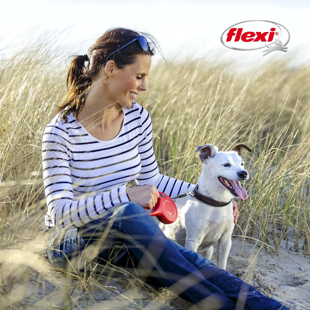 FLEXI® Classic XS Cord Retractable Dog Leash, 3-Finger Grip, 10 ft - Pink