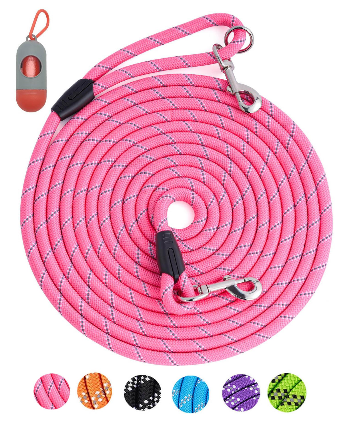 Long Dog Leash for Training 10FT/16FT/20FT/30FT/50FT/100FT, Reflective Tie Out, Heavy Duty Dog Lead for Large, Medium & Small Dogs - Outside Walking, Playing, Camping, Yard