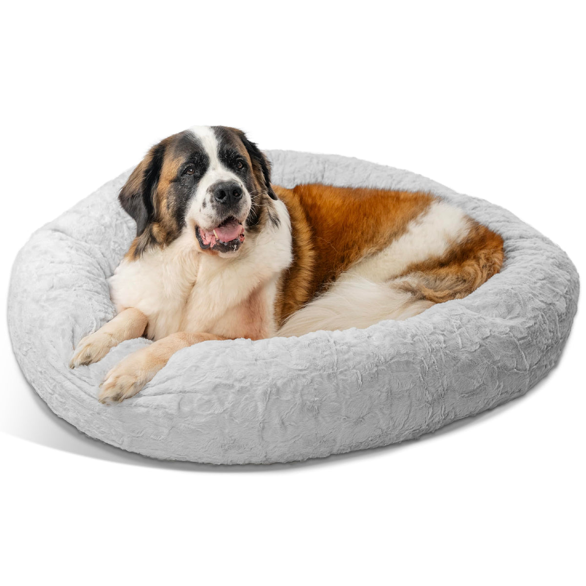 Best Friends by Sheri Original Calming Donut Dog Bed, Oyster, Small, 23"