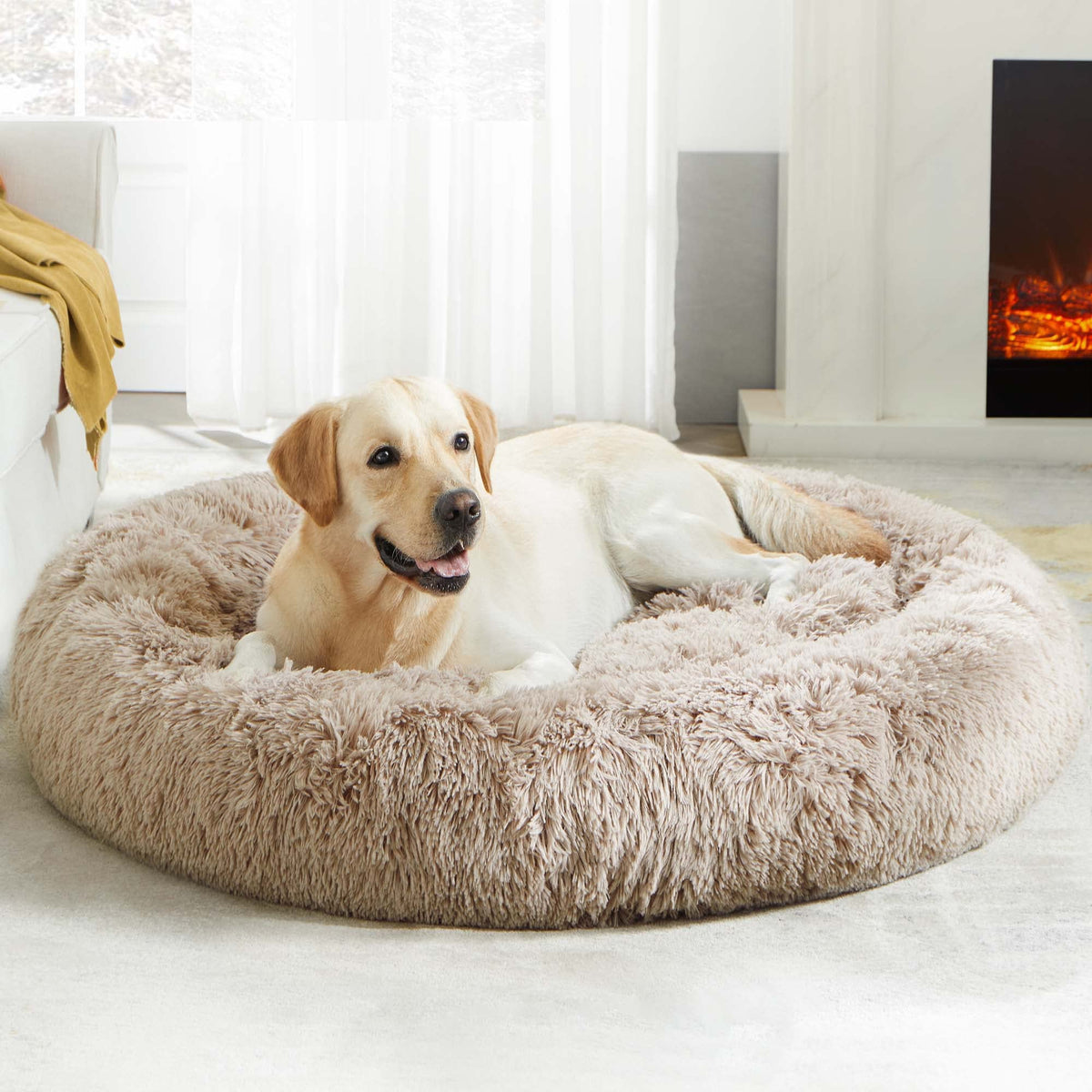WESTERN HOME WH Calming Soft Round Dog &Cat Bed Small Dog Bed Washable,20"