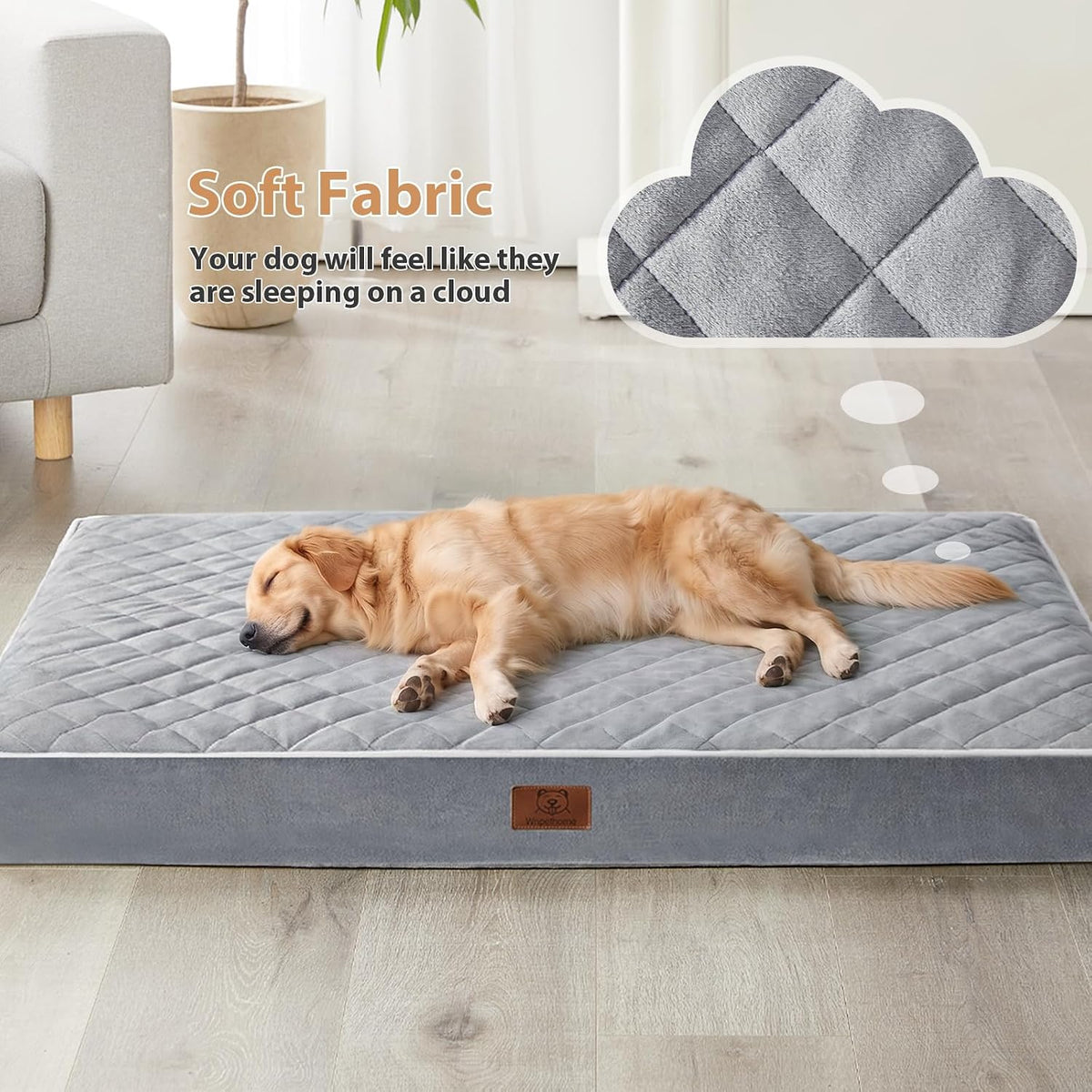 WNPETHOME Orthopedic Waterproof Extra Large Senior Dogs Bed for Comfy Sleep