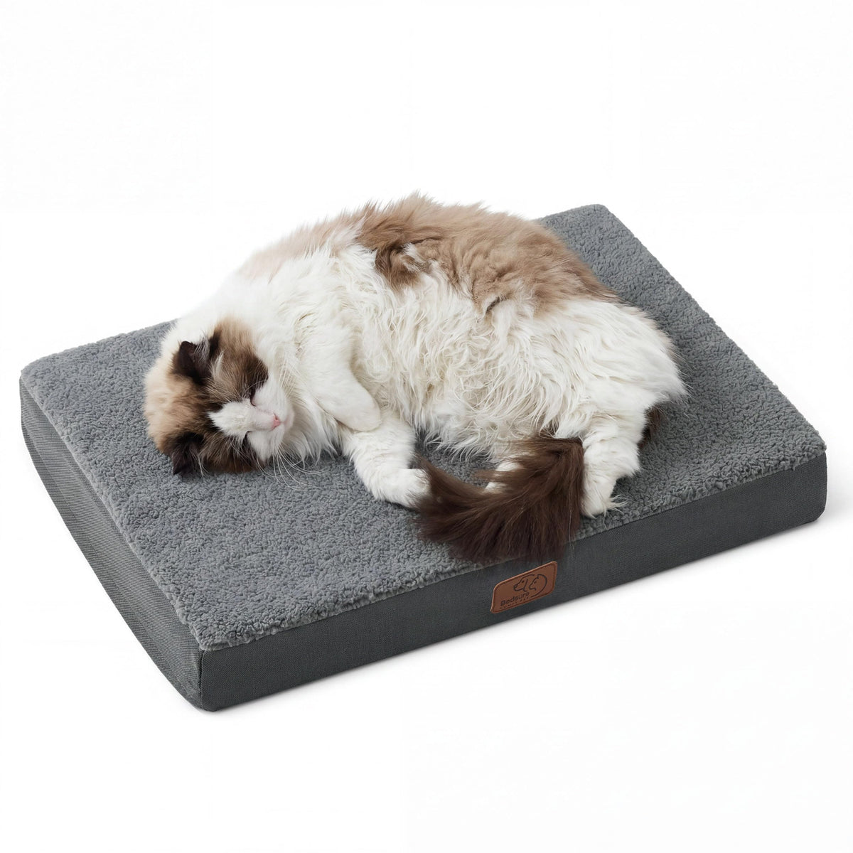 Bedsure Washable Dog Beds Large Sized Dog with Comfy Sherpa, 36x27in Grey