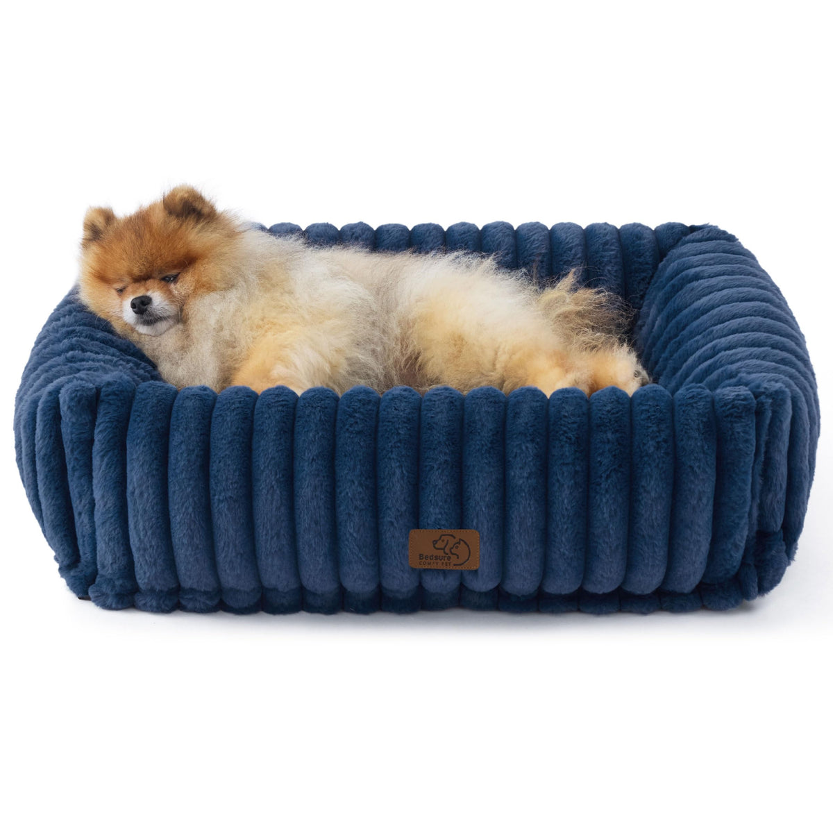 Bedsure ComfyFleece® Cute Dog Bed for Small Medium Dogs Washable,25in Cream