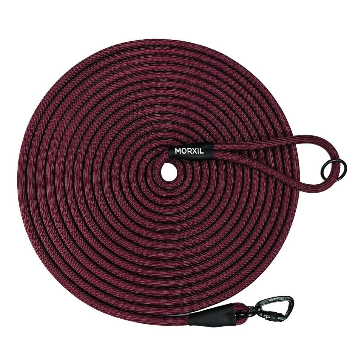 Rope Dog Leash, 6 Foot Heavy Duty Dog Leash with Aviation Aluminum Auto Locking Carabiner, Strong Nylon Pet Lead for Small, Medium, Large Dogs (Black, 6FT)