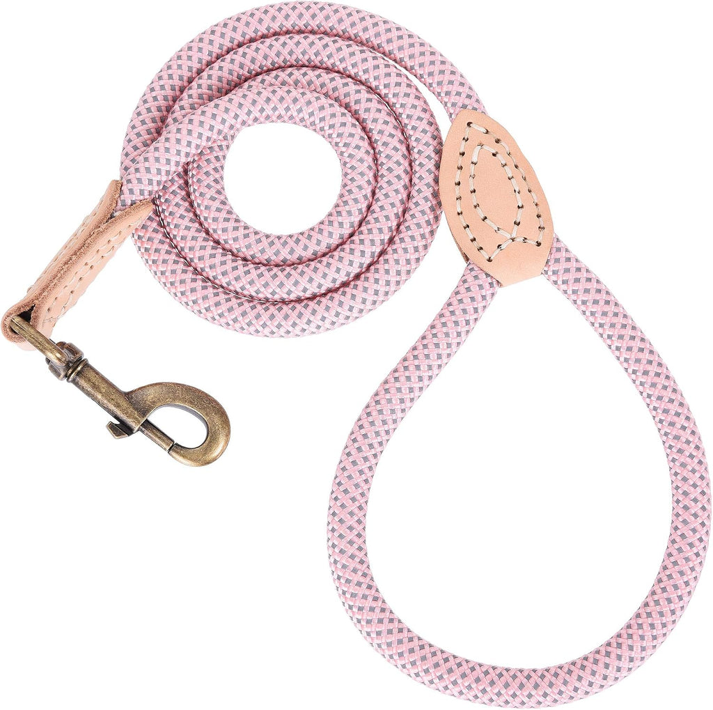 Mile High Life Dog Leash with Genuine Leather-Wrapped Ends, 4/5/6FT