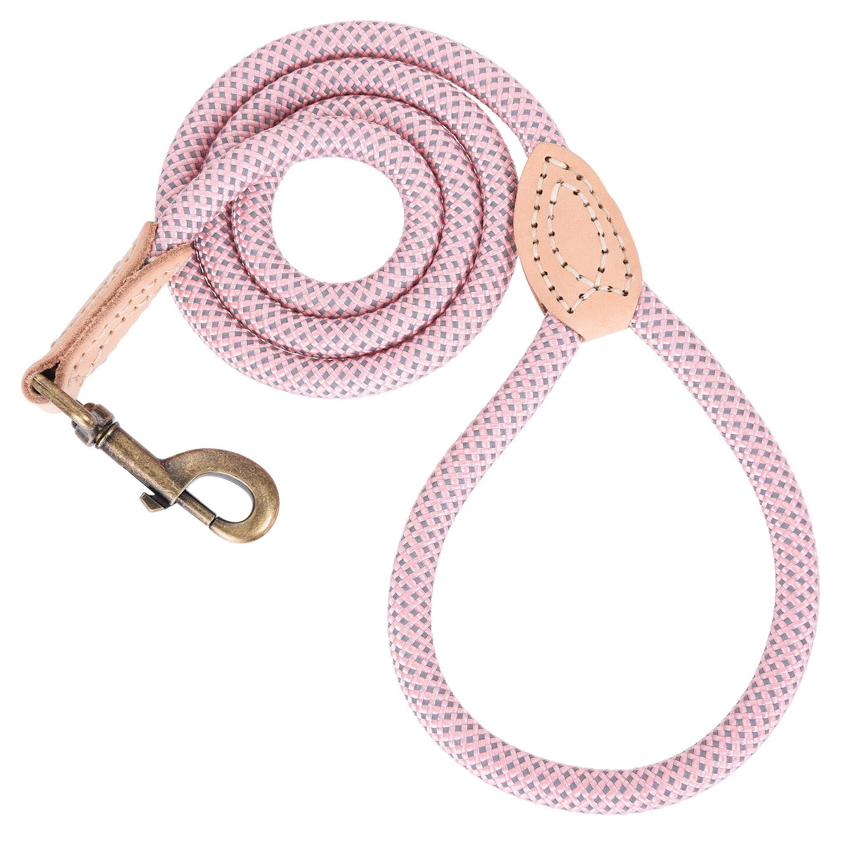 Mile High Life Dog Leash with Genuine Leather-Wrapped Ends, 4/5/6FT