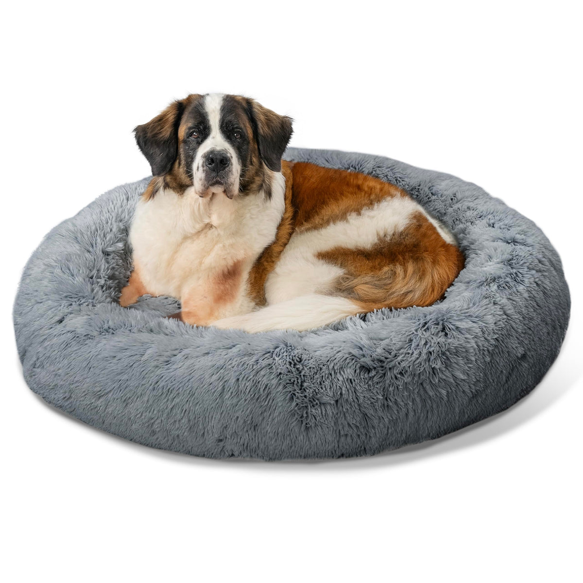 Best Friends by Sheri Original Calming Donut Dog Bed, Oyster, Small, 23"