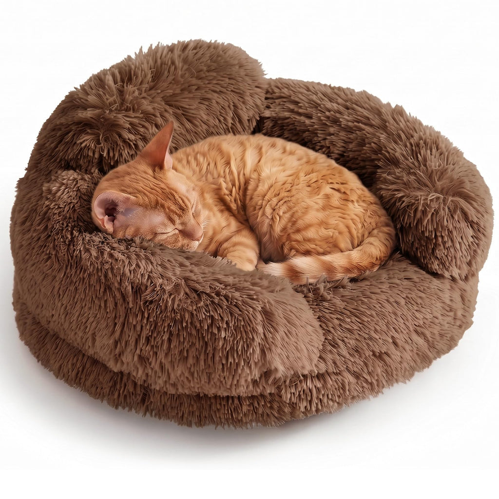 EHEYCIGA 23" Calming Donut Dog Bed for Small Dog & Cat Washable Pet Couch
