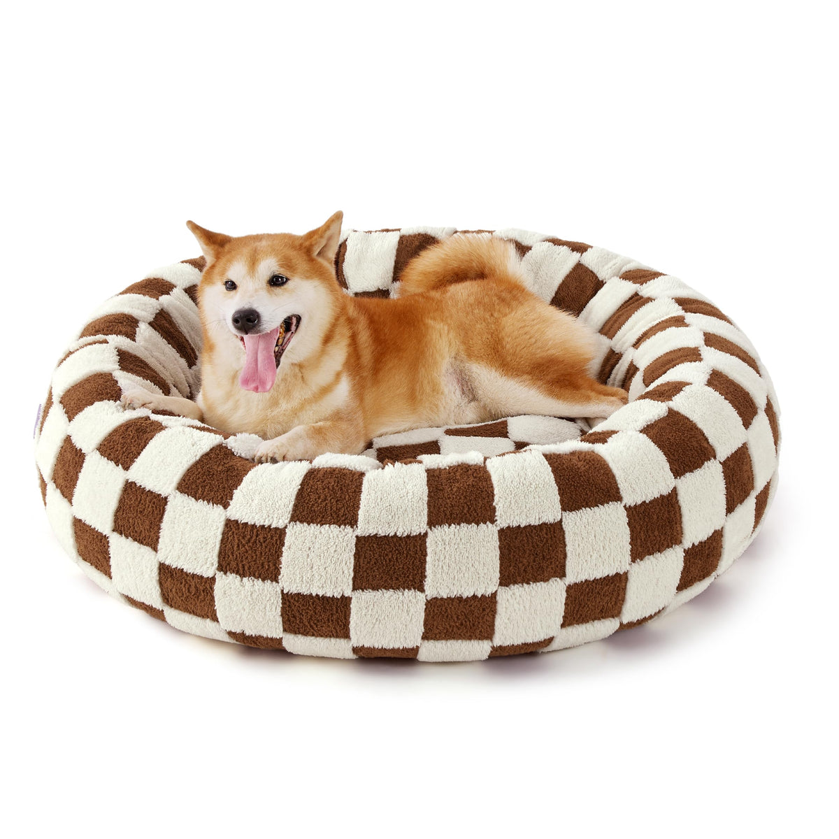 LE SURE Shown on TV Jacquard Donut Dog Beds Large Sized Dog,Green 36x36x8in