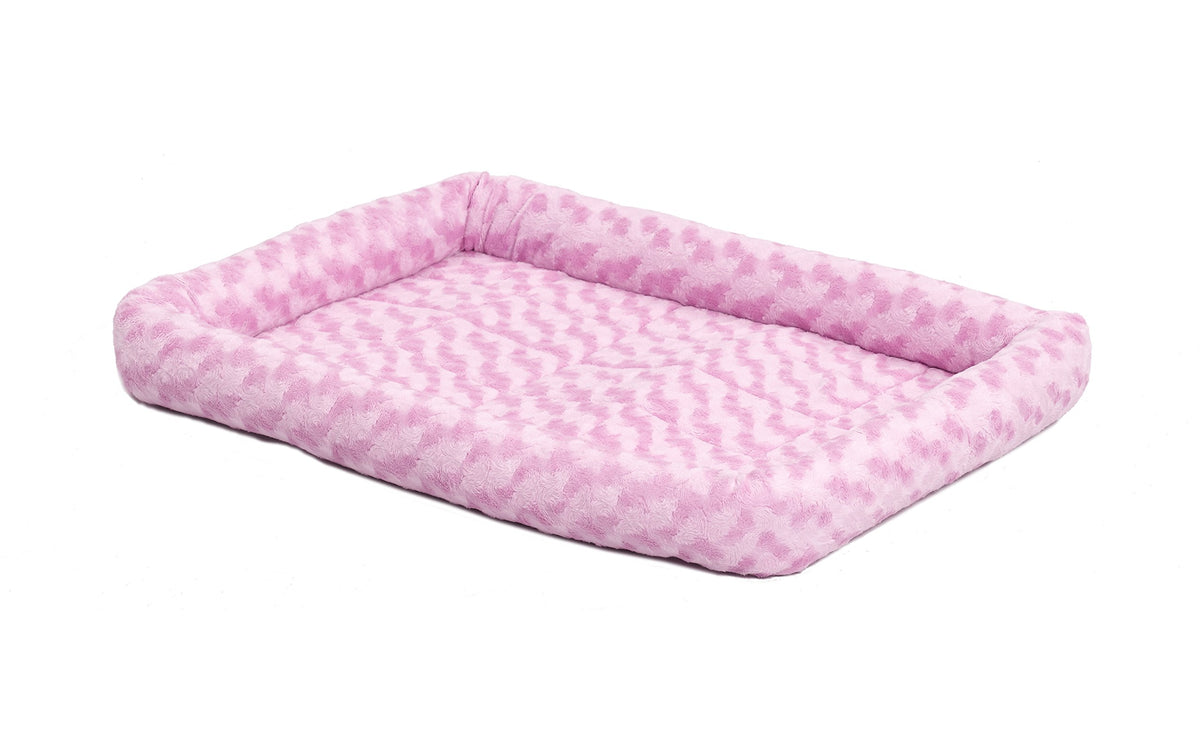 QuietTime by MidWest 24" Dog Crate Bolster Bed, Gray, Small Breeds