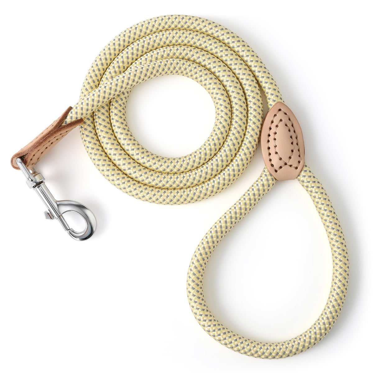 Mile High Life Dog Leash with Genuine Leather-Wrapped Ends, 4/5/6FT