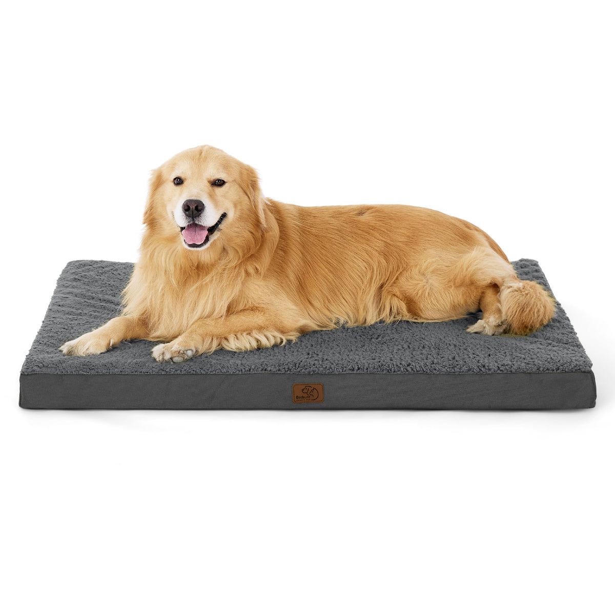 Bedsure Washable Dog Beds Large Sized Dog with Comfy Sherpa, 36x27in Grey