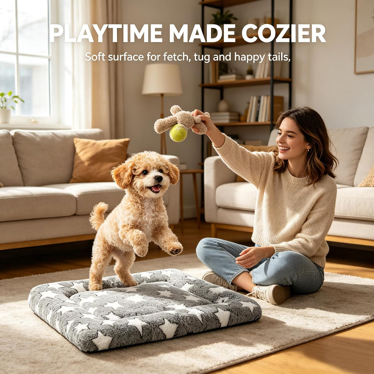 Dog Bed Mat – Soft & Comfortable Dog Kennel Pad for Crate – Durable Crate Bed & Mat for Dogs & Cats – Ideal for Crate, Kennel, and Home Use