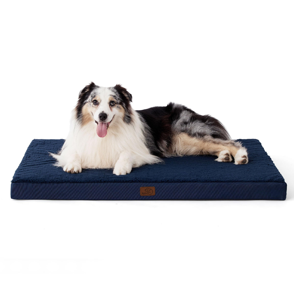 Bedsure Washable Dog Beds Large Sized Dog with Comfy Sherpa, 36x27in Grey