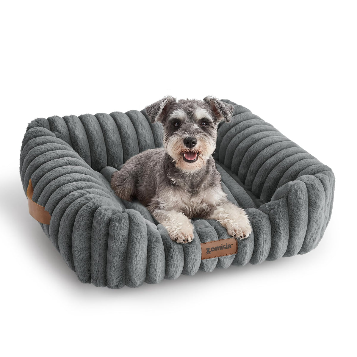 ZOMISIA Orthopedic Large Cat Bed with Removable Washable Cover, 25x21''