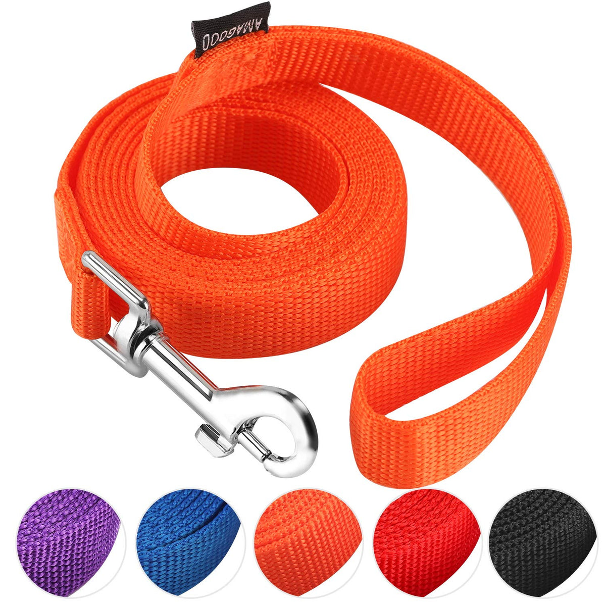 6 FT Puppy/Dog Leashes, Strong Traditional Style Leash with Easy to Use Collar Hook,Dog Lead Great for Small(Red,5/8" x 6 Feet) (Red)