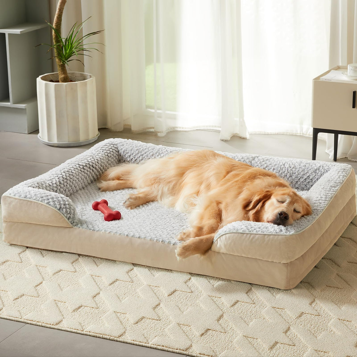 LEXTRO Washable Orthopedic Dog Bed, Waterproof Couch for Large Senior Dogs