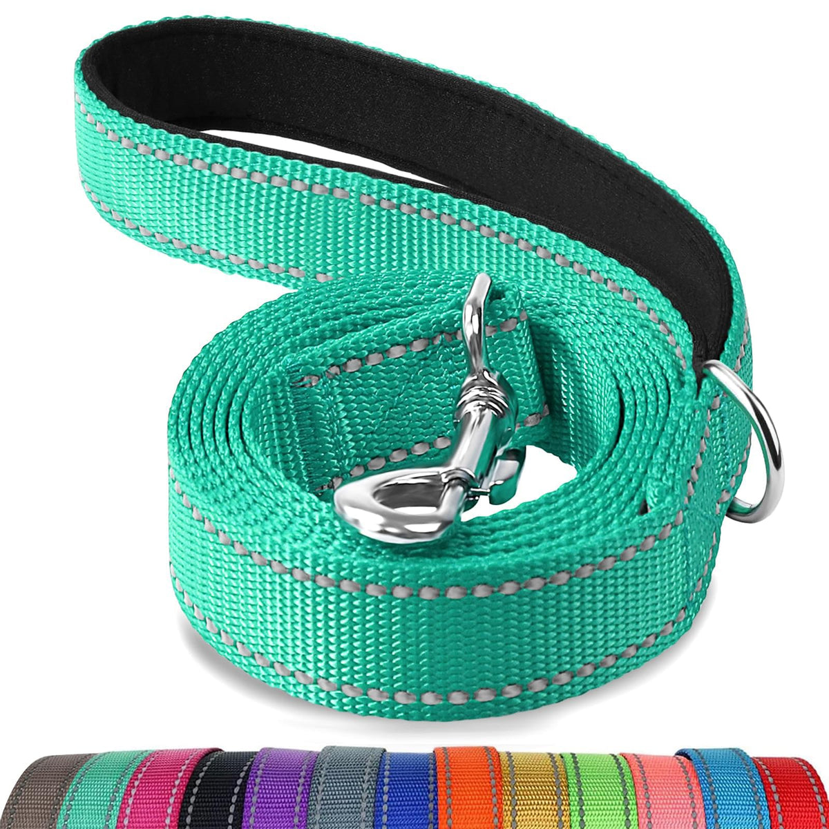 Joytale Reflective Dog Leash for Medium & Large Dogs, 6 FT x 1", Red
