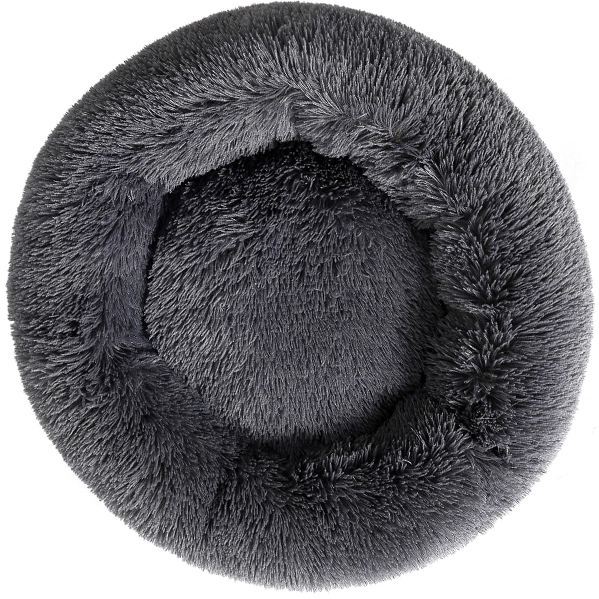 Donut Cat Bed, Calming Dog Beds for Small Dogs & Indoor Cats, Dark Dray