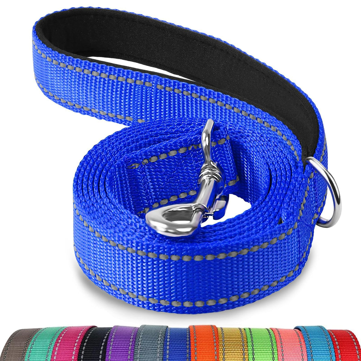 Joytale Dog Leash for Large Dogs that Pull, Double Handle, 6FT, Black