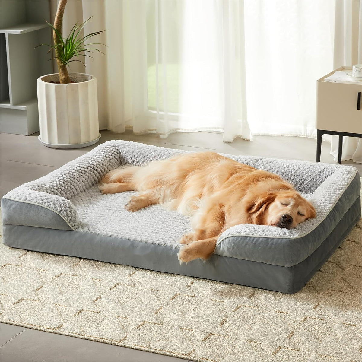 LEXTRO Washable Orthopedic Dog Bed, Waterproof Couch for Large Senior Dogs