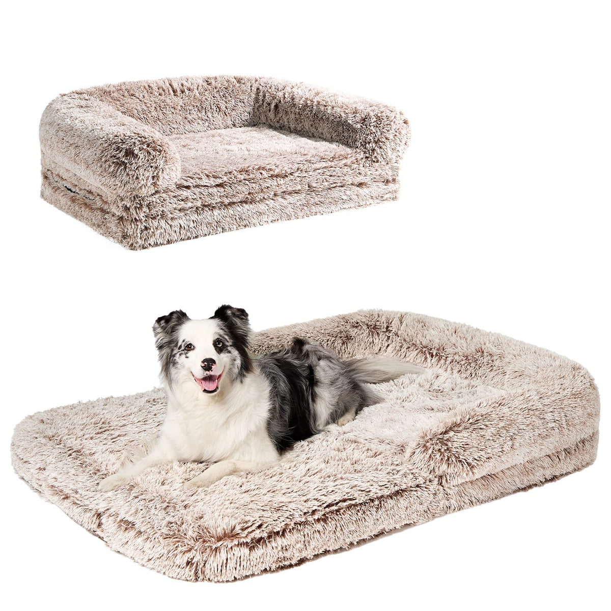 EHEYCIGA Orthopedic Foldable Human Dog Bed - 72x44x11, Grey