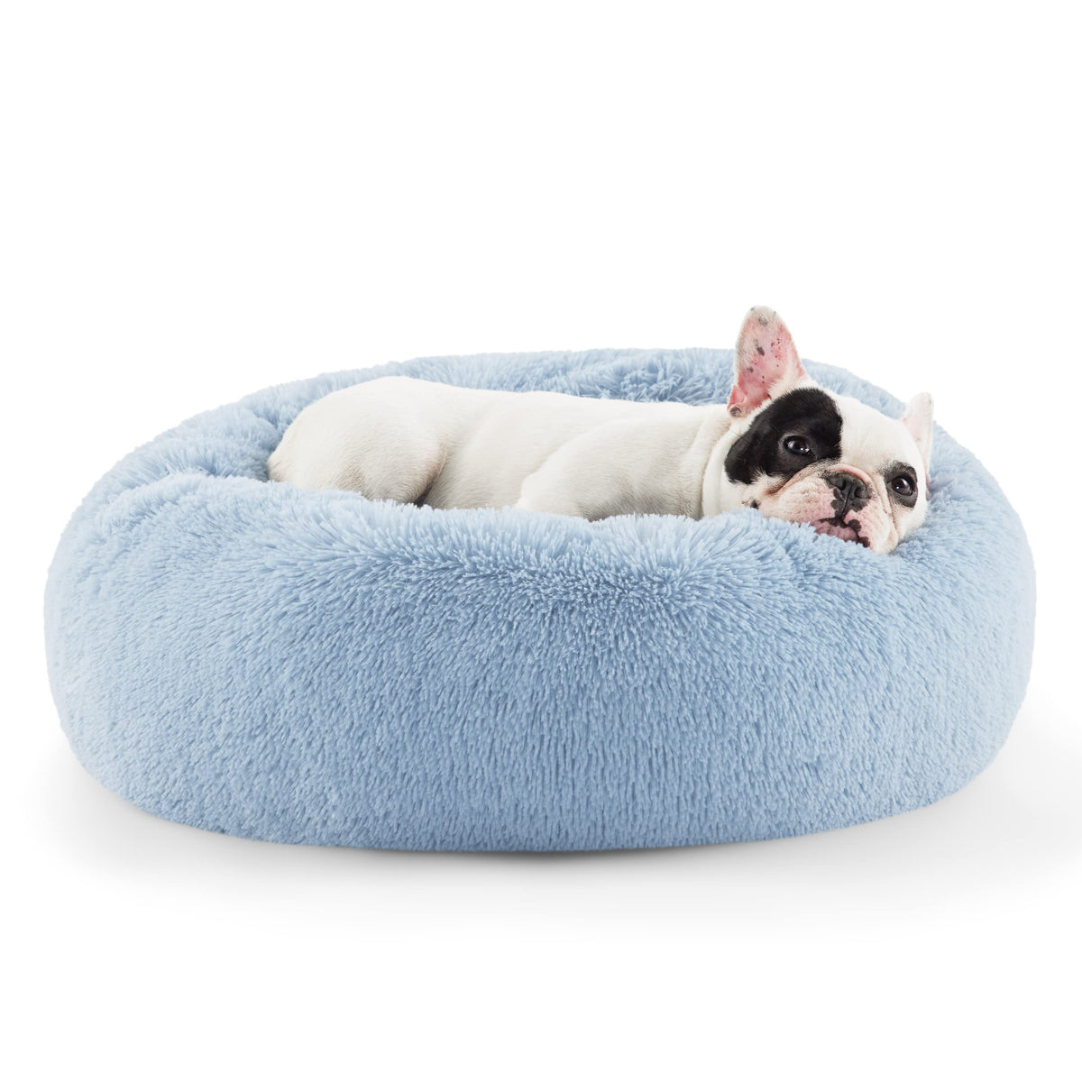 Bedsure Calming Dog Bed Medium Size Dog Donut Washable Pet Bed,30ins Camel