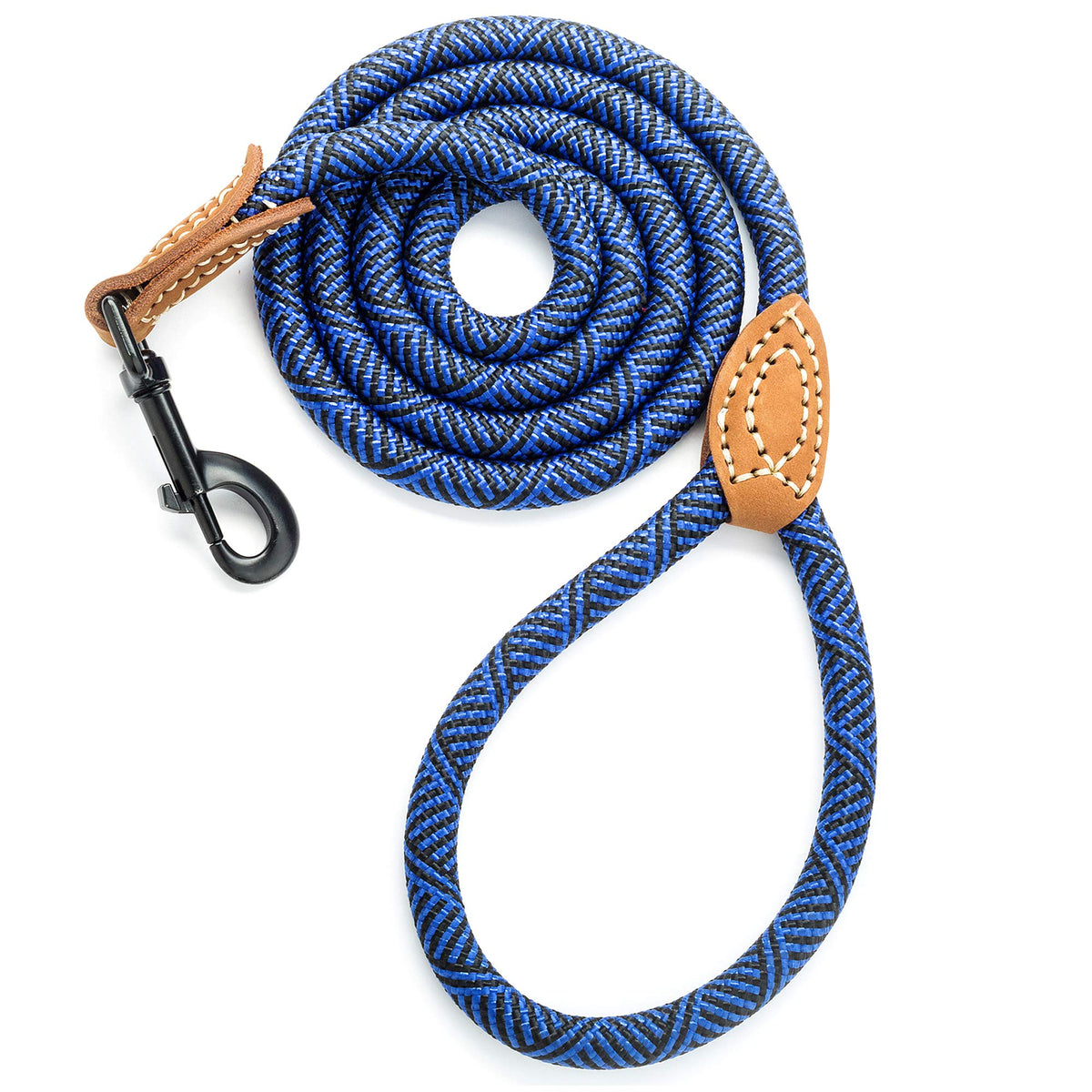 Mile High Life Dog Leash with Genuine Leather-Wrapped Ends, 4/5/6FT