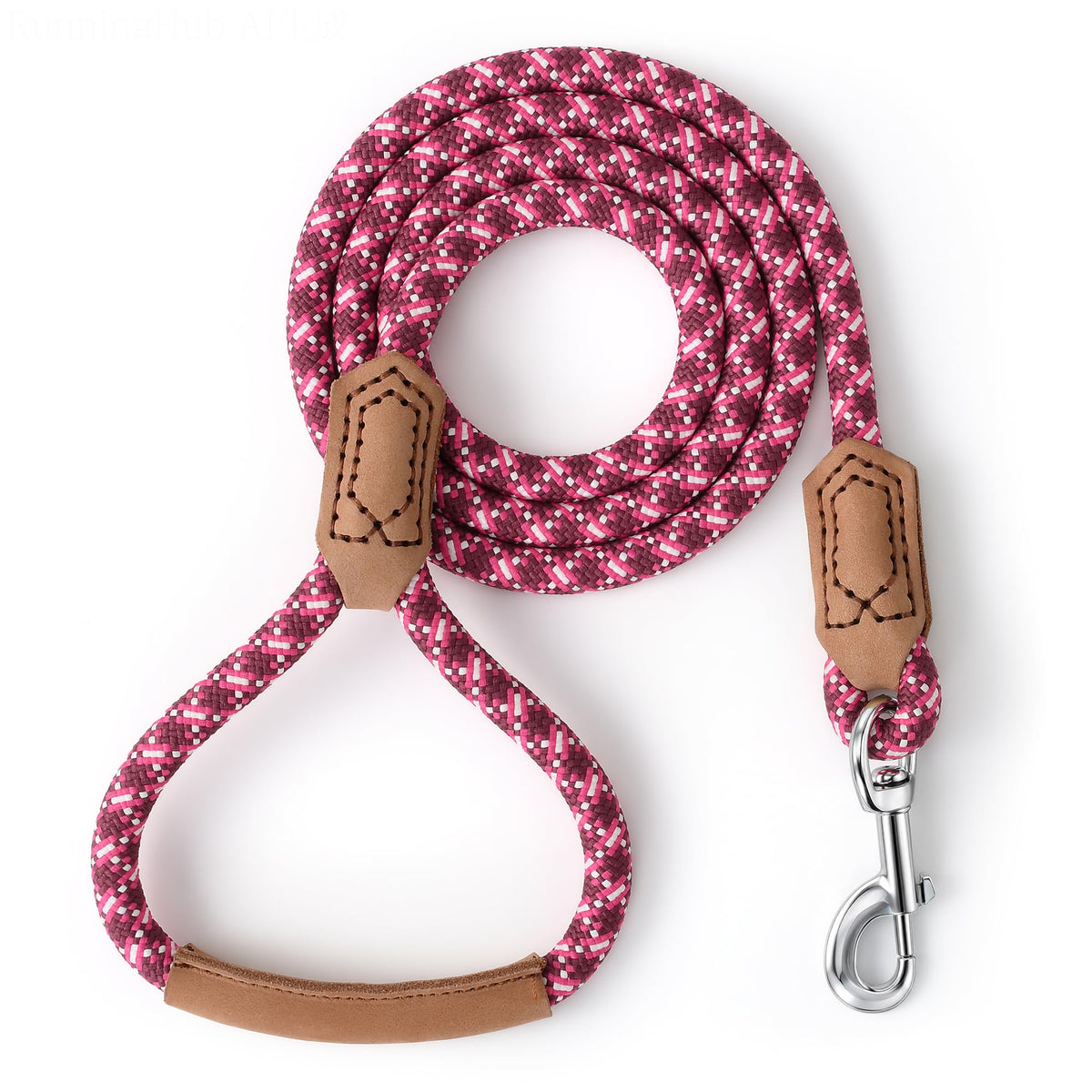 Mile High Life Dog Leash with Genuine Leather-Wrapped Ends, 4/5/6FT
