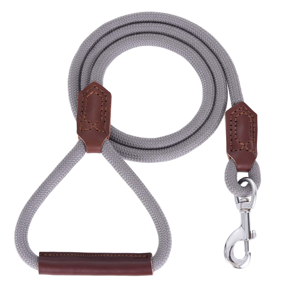Mile High Life Dog Leash with Genuine Leather-Wrapped Ends, 4/5/6FT