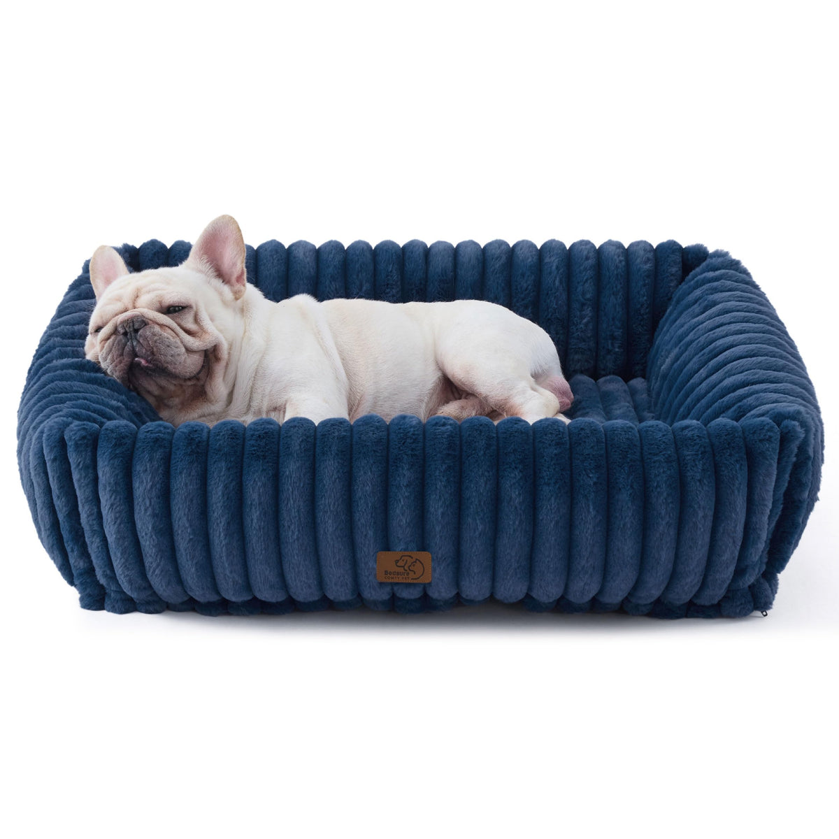Bedsure ComfyFleece® Cute Dog Bed for Small Medium Dogs Washable,25in Cream