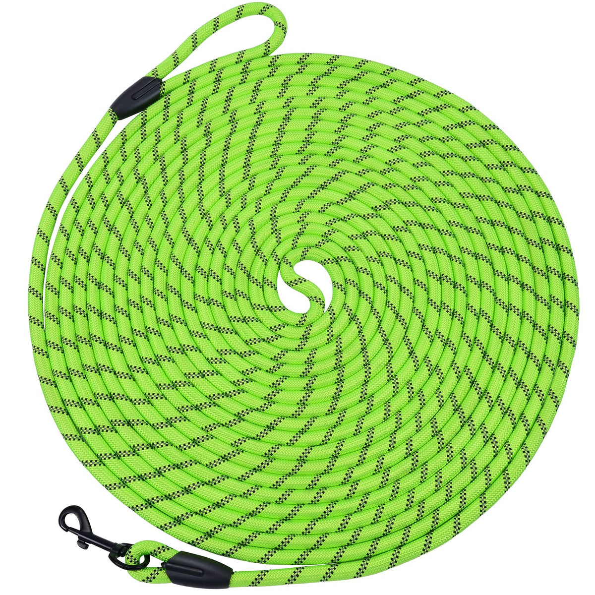 Hi Kiss Dog/Puppy Obedience Recall Agility Lead - 15ft 20ft 30ft 50ft 100ft Leash - Great for Training, Play, Camping, or Backyard - Orange 20ft