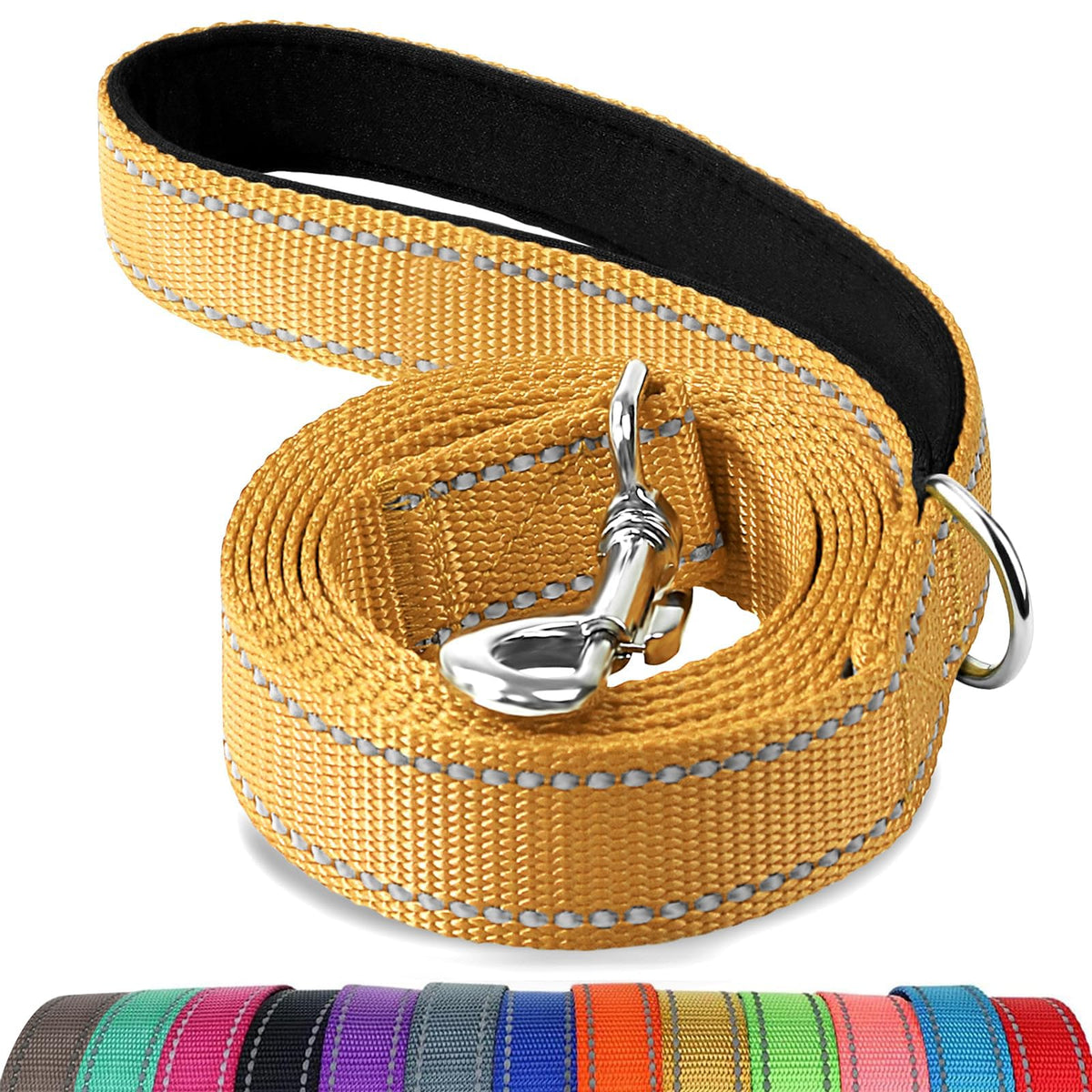 Joytale Dog Leash for Large Dogs that Pull, Double Handle, 6FT, Hot Pink
