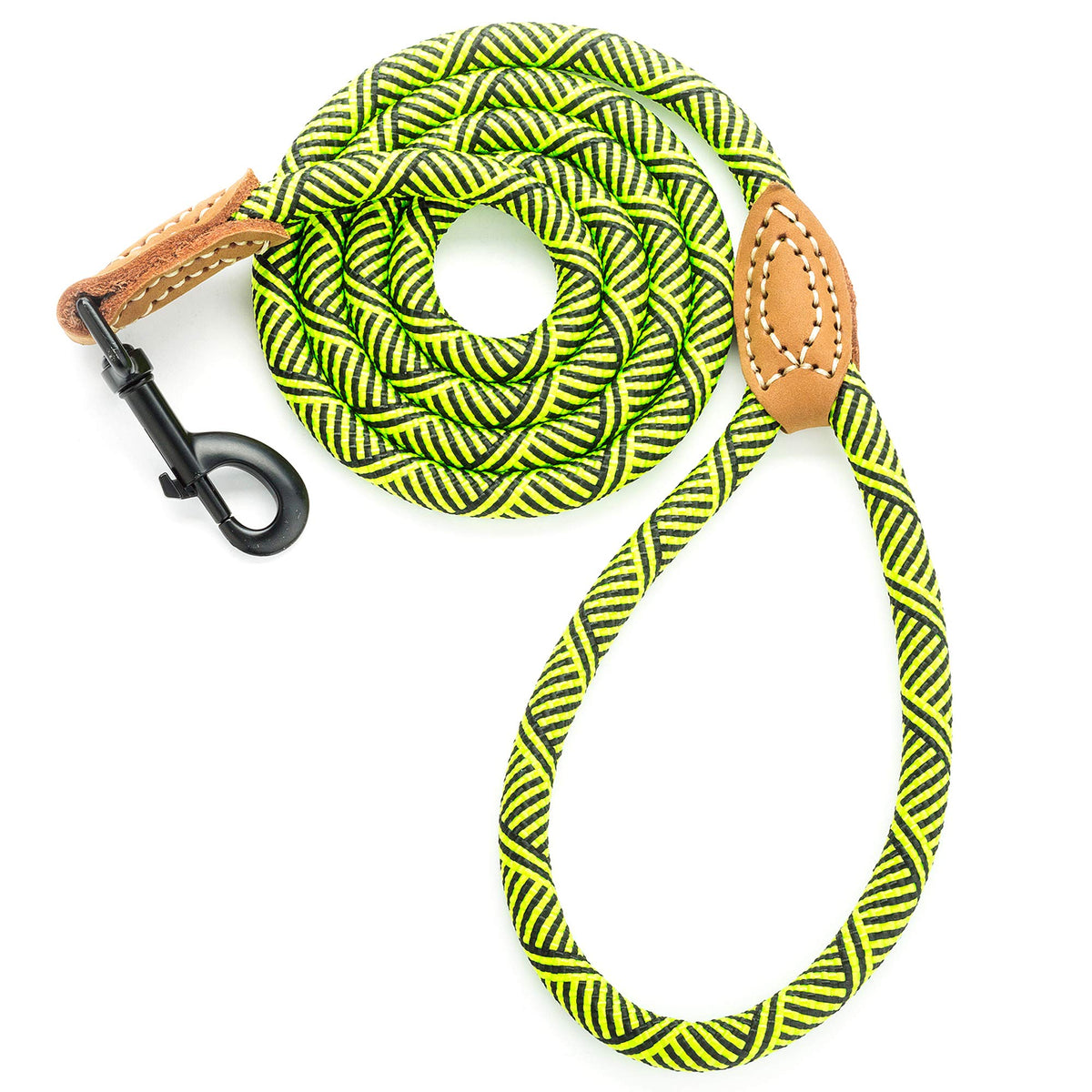 Mile High Life Dog Leash with Genuine Leather-Wrapped Ends, 4/5/6FT