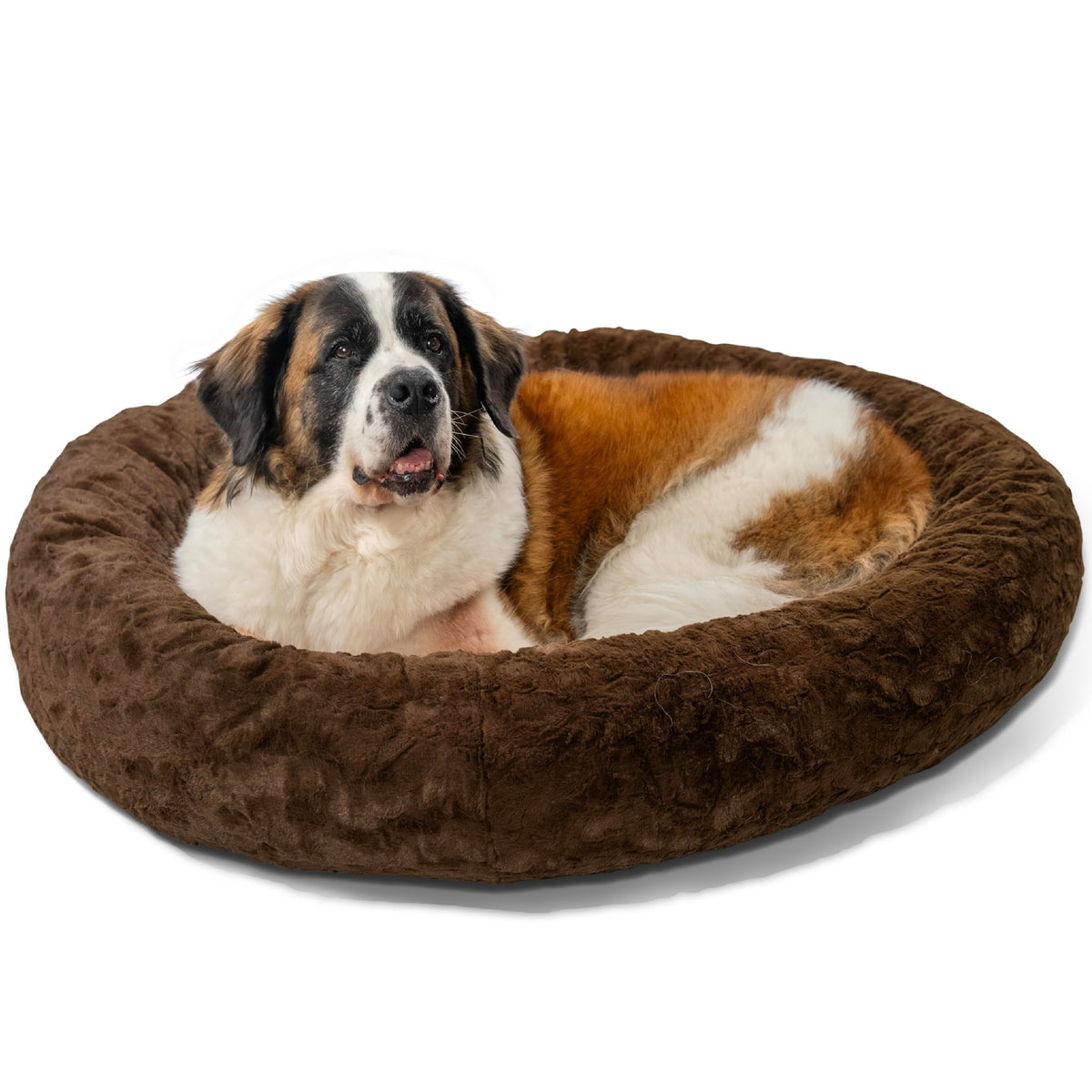 Best Friends by Sheri Original Calming Donut Dog Bed, Oyster, Small, 23"