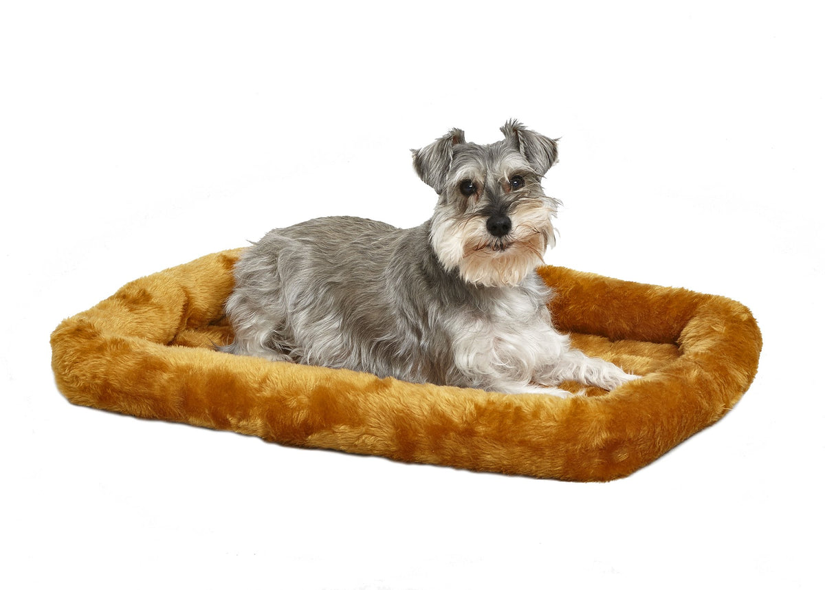 QuietTime by MidWest 24" Dog Crate Bolster Bed, Gray, Small Breeds