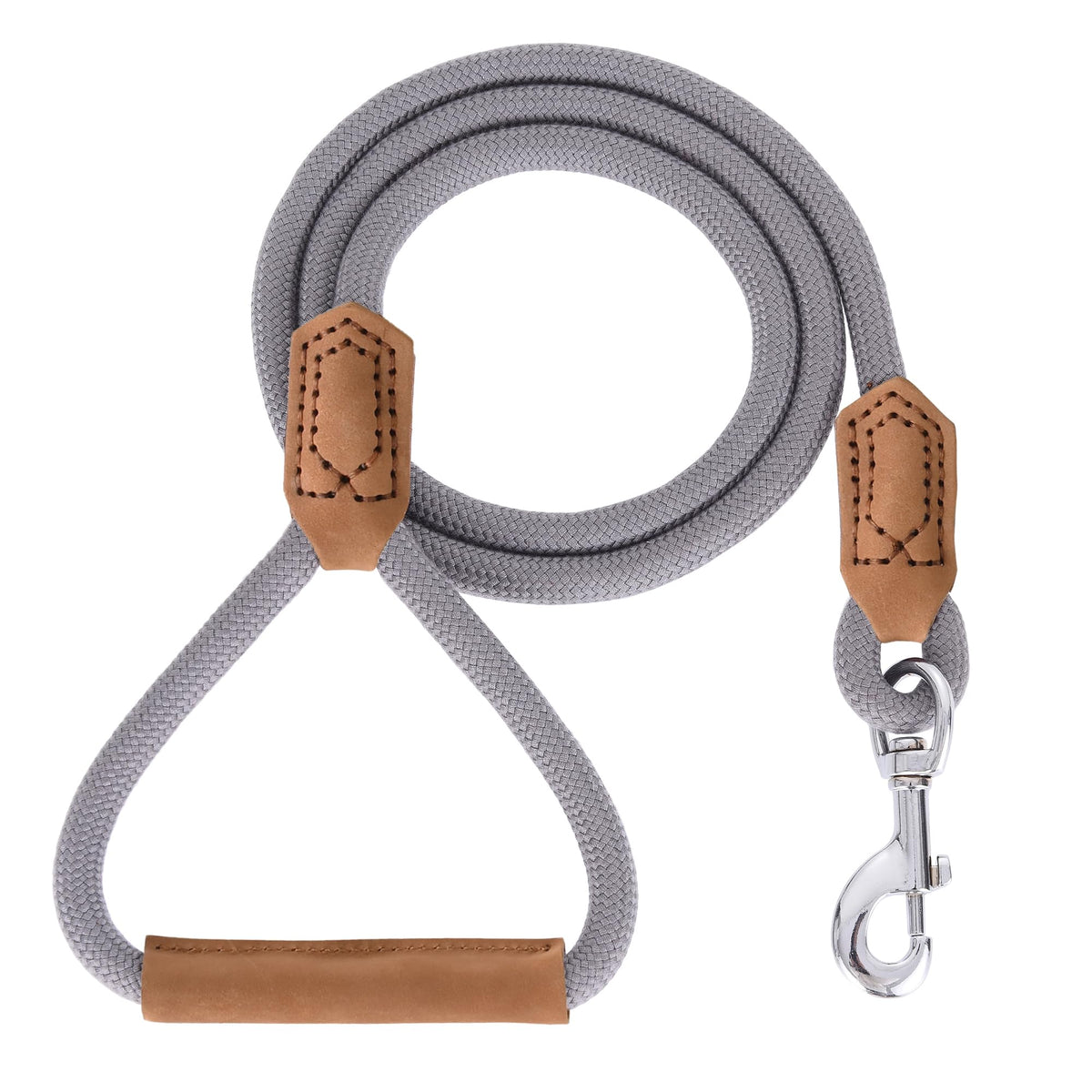 Mile High Life Dog Leash with Genuine Leather-Wrapped Ends, 4/5/6FT