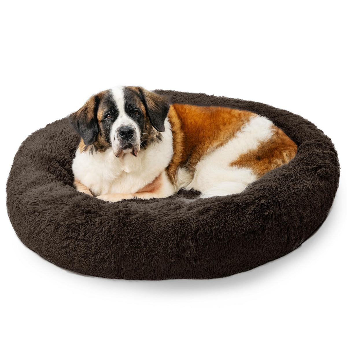 Best Friends by Sheri Original Calming Donut Dog Bed, Oyster, Small, 23"